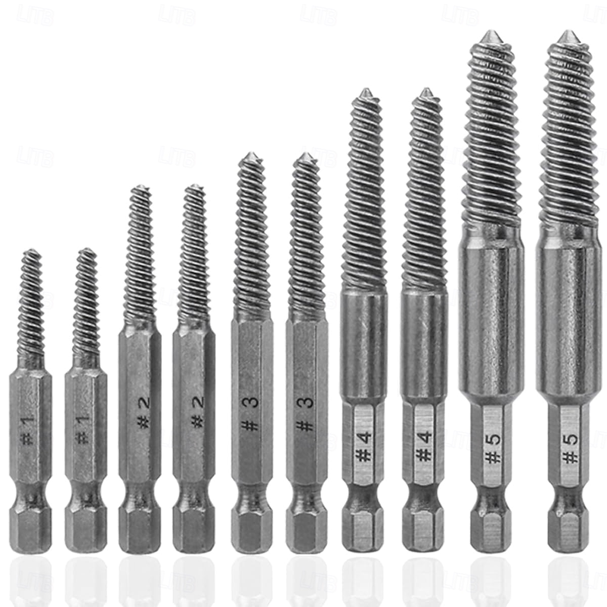 Набор из 10 предметов для извлечения сломанных винтов, комплект сверл для удаления сорванных резьбовых соединений, шестигранный хвостовик 1/4 дюйма, инструмент для легкого извлечения поврежденных 2026 - $15.99 –P6