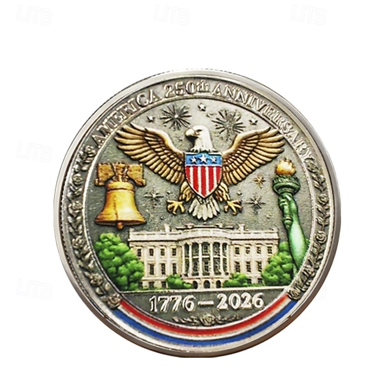 Amerikansk minnemynt til 250-årsjubileum 1776–2026, patriotisk bronseørnmedalje, e pluribus unum, 250 år med frihet, samlergave fra amerikansk historie 2026 - $19.99 –P2