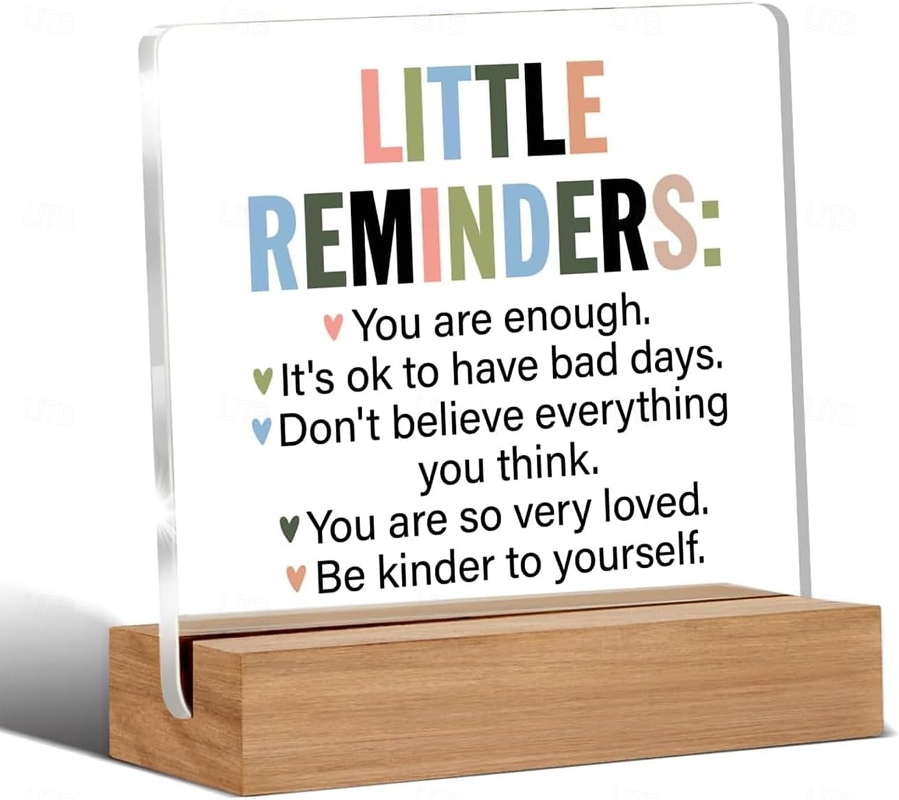 Inspirational Motivational Gifts Employee Appreciation Gifts Little Reminders You are Enough Clear Desk Decorative Sign Acrylic Sign With Wooden Stand for Office Desk Table Shelf 2026 - $9.99 –P1