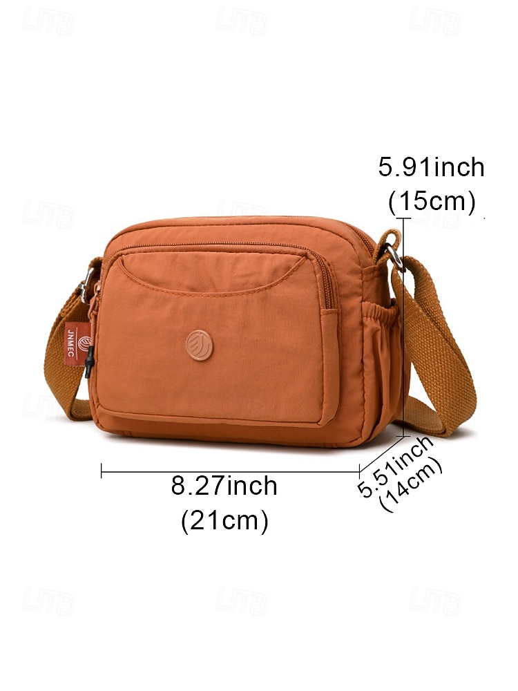 Women's Waterproof Nylon Crossbody Bag, Multi-Compartment Large Capacity, Adjustable Shoulder Strap, Stylish Outdoor, Beach Vacation, Hiking, Everyday Casual Handbag 2026 - $14.99 –P12