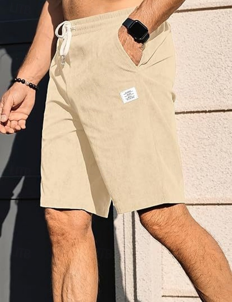 Per uomo Shorts Shorts da Spiaggia Pantaloncini casual Pantaloncini di velluto a coste Tasca Elastico in vita Semplice Comodità Traspirante Lunghezza al ginocchio All'aperto Spiaggia Vacanza Vacanza del 2026 a $21.99 –P14