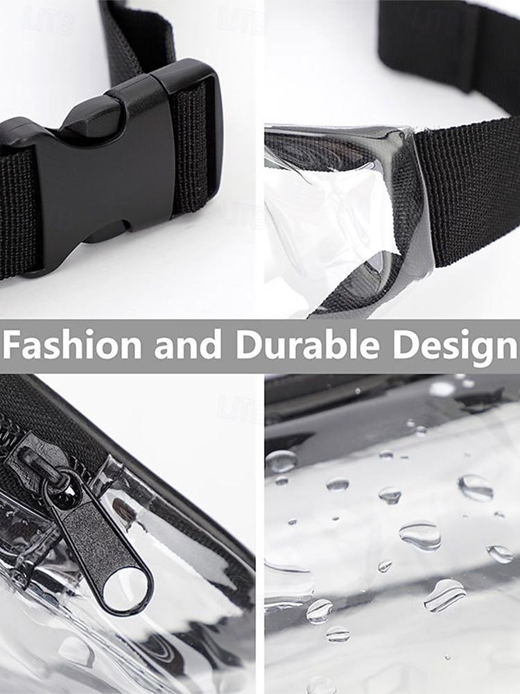 Women's Clear PVC Crossbody and Waist Bag, Multi-Color Transparent Bag with Adjustable Strap and Multiple Wearing Styles, Large Capacity Stylish Bag for Beach Vacation and Casual Daily Use 2026 - $11.99 –P13