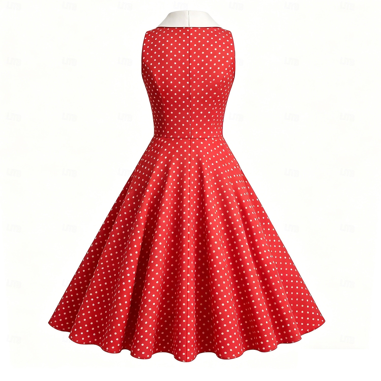 2026年 1950年代風 レトリ／ヴィンテージ ロカビリー 正午 ドレス ノー・スリーブ 水玉 仮装 女性用 マスカレード パーティー カジュアル／普段着 成人 ドレス 春夏  コレクション – $52.99 –P3