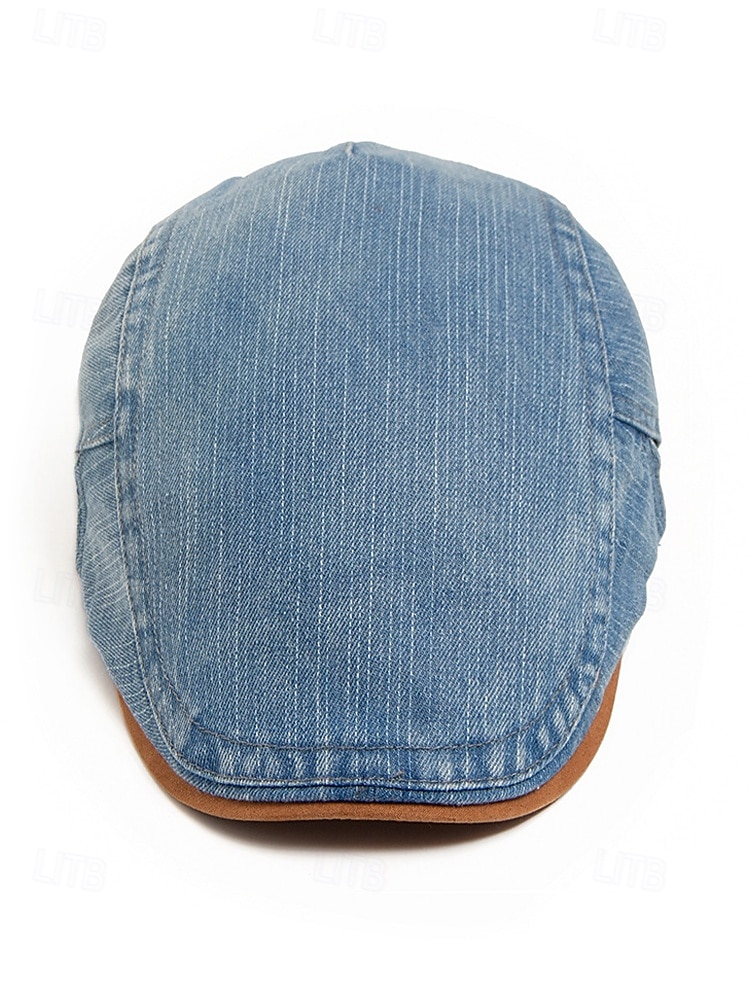 Berretto regolabile da uomo in denim e cotone, modello newsboy a cappello piatto multicolore, ideale per vacanze al mare, viaggi, guida e abbigliamento casual di tutti i giorni. del 2026 a $14.99 –P6