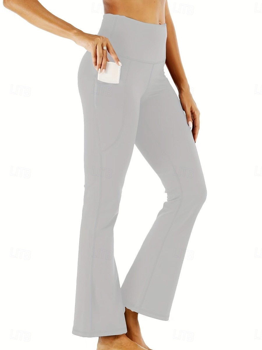 Mulheres Calças de Pilates Calças de ioga Bolsos Levantamento de Butt Ruched Cintura Alta Treino de Ginástica Corrida Ginástica Calças Leggings Côr Sólida Cinzento Escuro Preto Azul Marinho Esportes de 2026 por $19.49 –P7