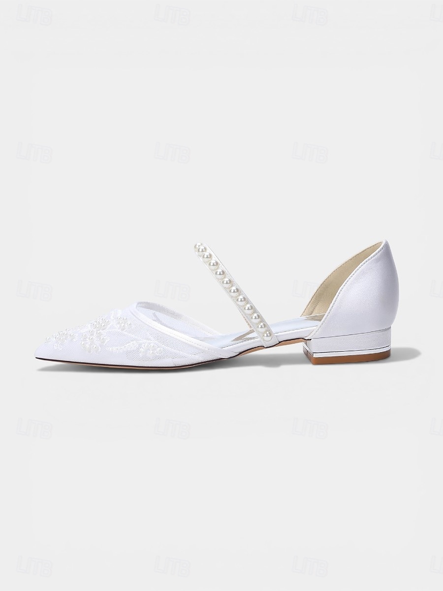 Champagnefärgade pärlbroderade damskor – eleganta cocktailpartyskor 2026 - $64.99 –P3
