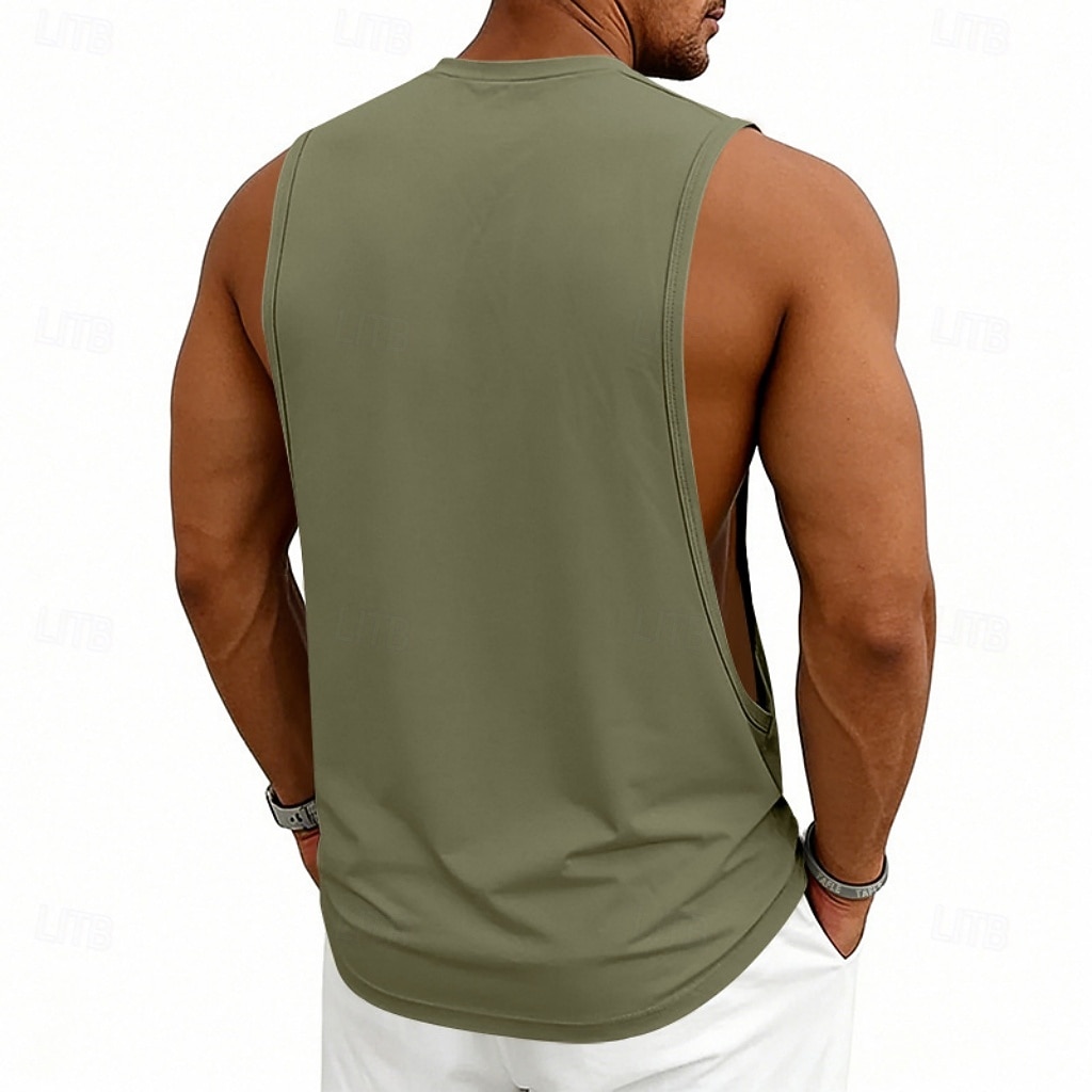 Hombre Camiseta sin mangas Chaleco Camisetas Interiores Camisa sin mangas Sin Mangas Escote Redondo Verano Primavera Plano Moda Deportivo Clásico Puro Casual Gimnasia Calle Negro Blanco Rosa Camiseta 2026 - $13.49 –P19
