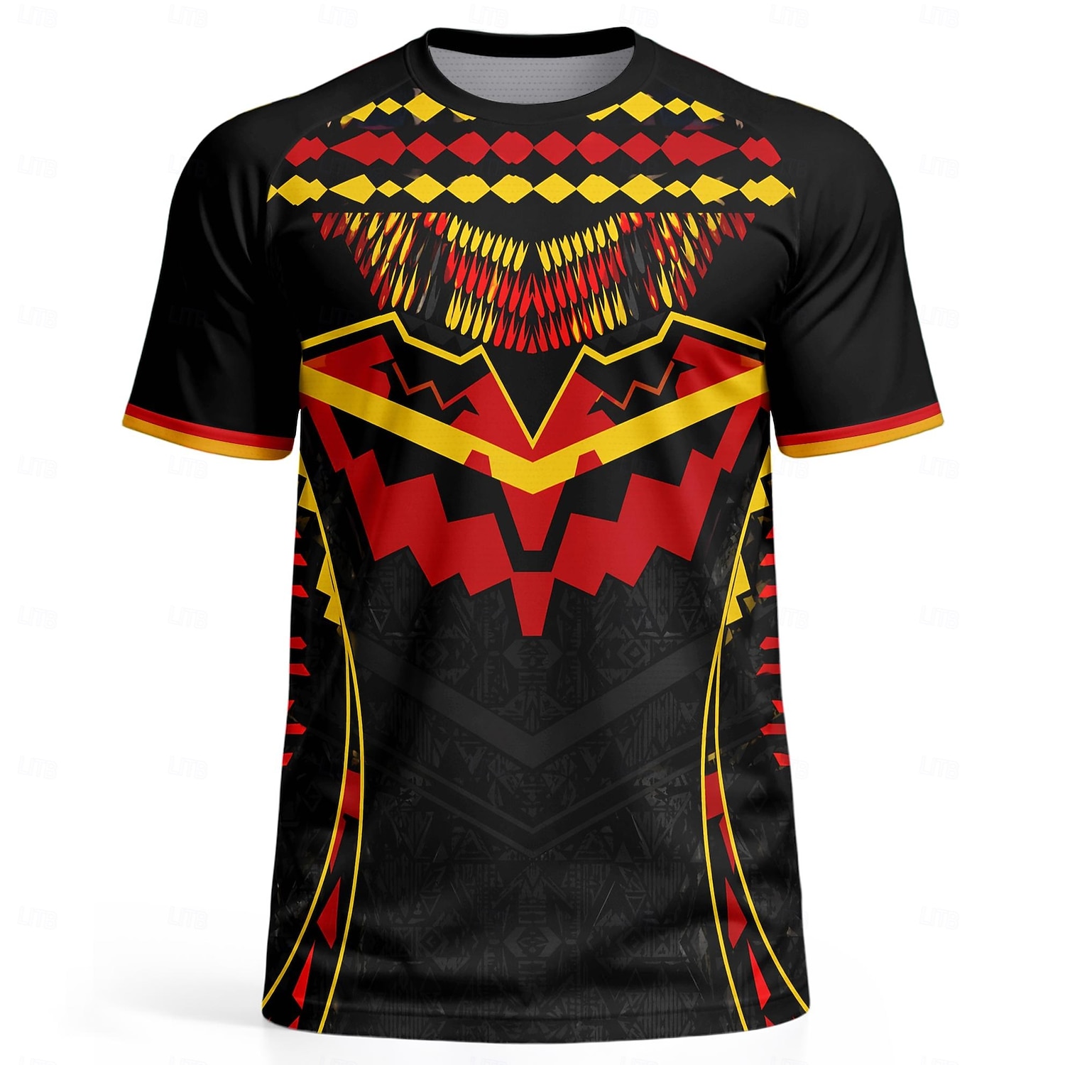 Germany Style Men's Soccer Jersey Geometric Athletic Summer Short Sleeve T-Shirt UPF 50 Quick Dry Breathable mesh fabric 2026 Soccer Fan Tee Tournament Football Gym Running Sports Yellow Black 2026 - $18.99 –P2
