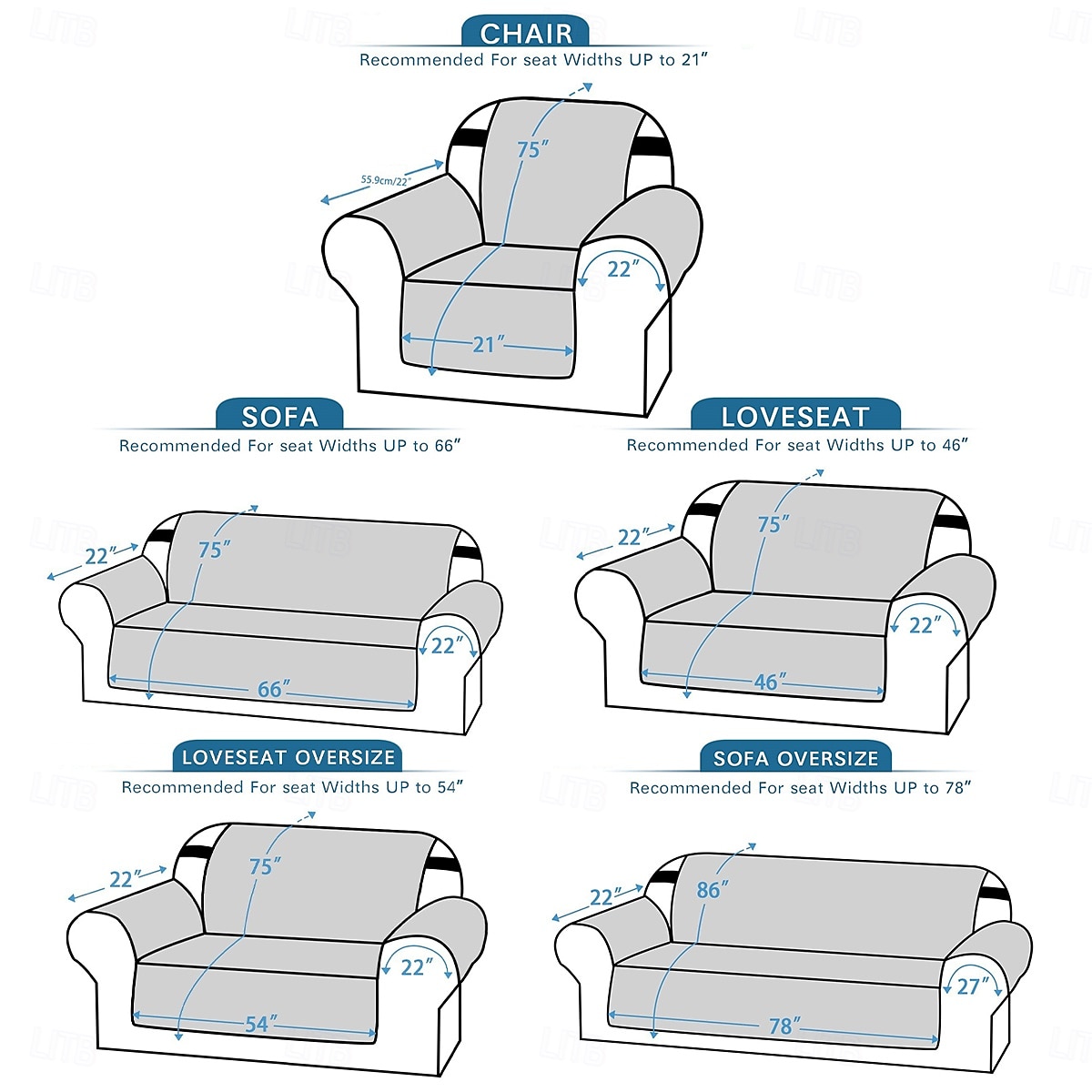 Voděodolný potah na pohovku, potah na pohovku pro psy, voděodolný ochranný potah na nábytek s pěnovými tyčinkami, elastickými popruhy pro kočky 2026 - $30.99 –P1