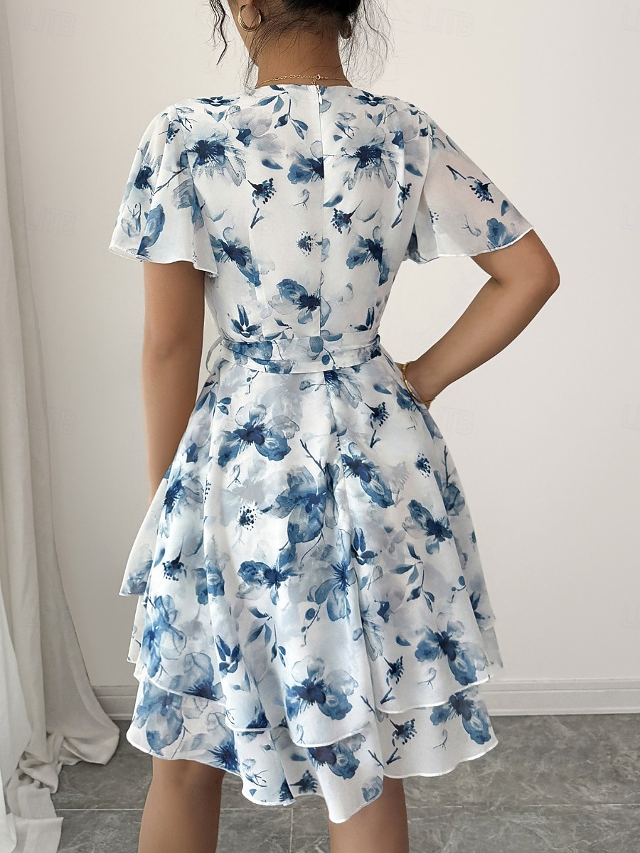 floral corset dress with sleeves Bloom Mini – JuluxeFashion Size:Extra Extra Small a-meenah shiddat luxury formal Party Gown 15 Birthday Adjustable Drawstring Front