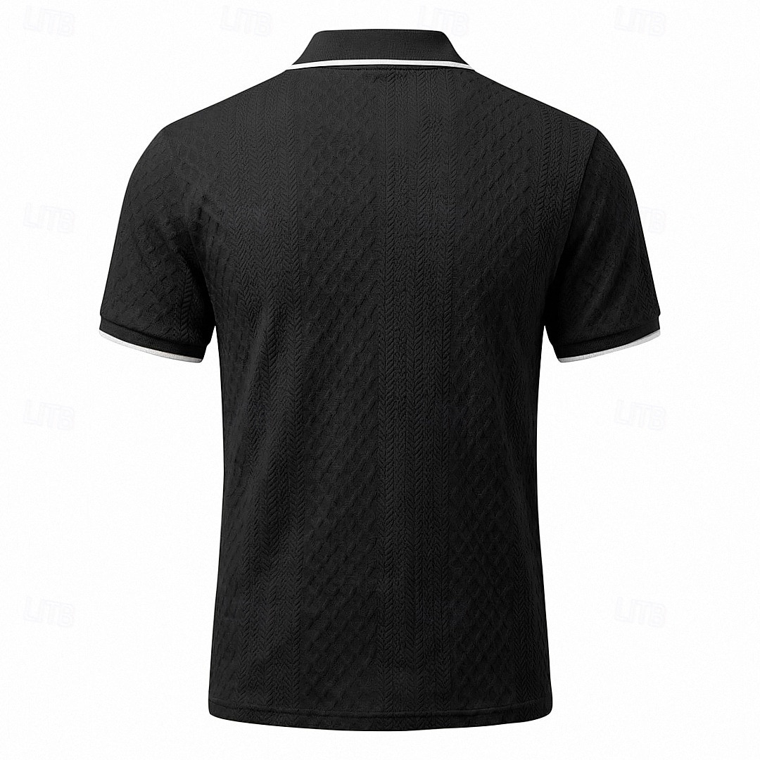 Miesten Polo Poolopaidat Kausaliteetti Katu Kauluskäänne Lyhythihainen Perus Moderni Geometrinen Tavallinen Kevyt Napit Kesä Kevät Loose Fit Musta Valkoinen Viini Laivaston sininen Tumman vihreä Khaki 2026 - $22.99 –P4