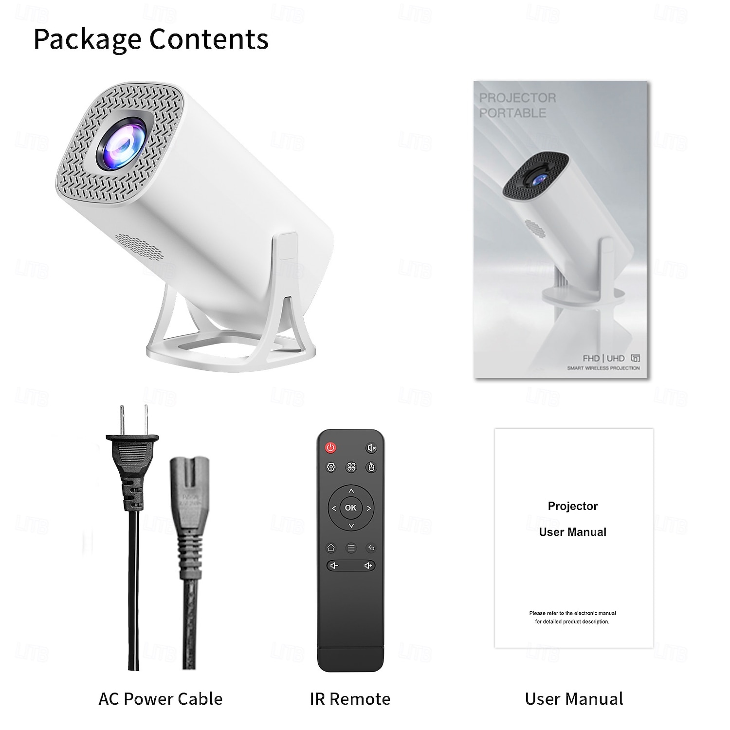 Smart Mini Projector with Android 11.0, WiFi 6 Bluetooth Portable Projector Support 1080P, 180 Degree Rotatable Movie Projector with Auto Keystone, Home Cinema Projector for iOS/Android/HDMI 2026 - $95.99 –P13