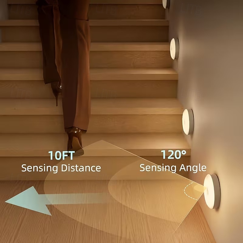 2 luci notturne con sensore di movimento, luci notturne a LED ricaricabili con batteria a lunga durata, luci da parete magnetiche wireless per armadi, scale, corridoi, camere da letto, illuminazione del 2026 a $15.99 –P7