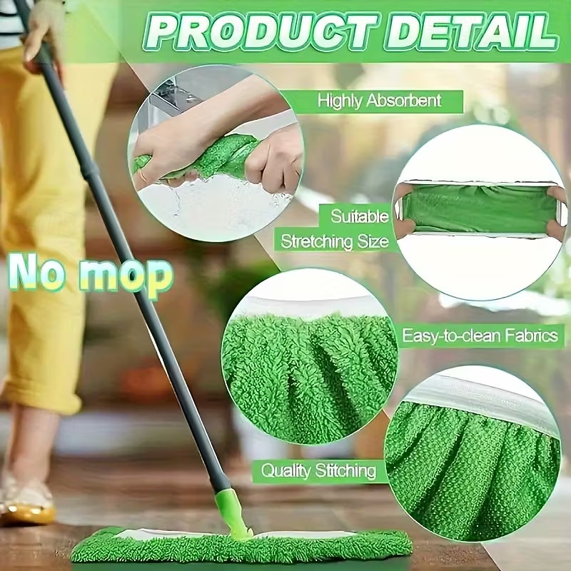 15 Pack Microfiber Mop Pads Refills, Reusable Washable Mop Heads for Wet and Dry Use, Floor Cleaning Replacement Pads for Swiffer Sweeper Mop, Hardwood Tile Laminate Floor Cleaning, Green 2026 - $20.99 –P2