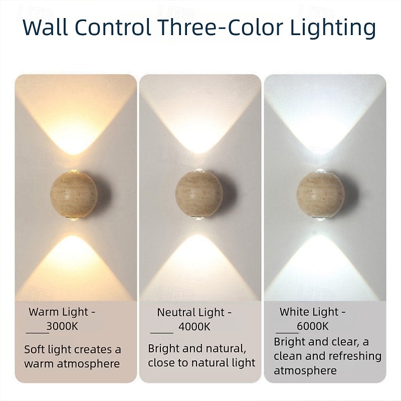 Durable Yellow Travertine Wall Mount Reading Light for Bed Pull Chain Wall Lamp Minimalist Round Wall Sconce Surface Mount LED Wall Lighting for Bedroom Bedside Lamps 110-240V 2026 - $167.99 –P6