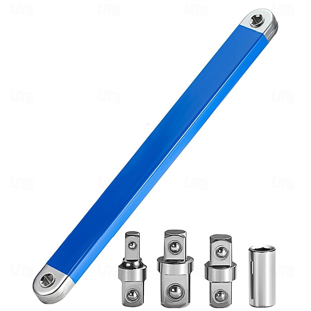 Universele offset verlengsleutel, sleutel voor krappe ruimtes met een 3/8" aansluiting. &1/4" aandrijfadapters voor moeilijk bereikbare plaatsen, professionele doe-het-zelf autogereedschapset, 2026 - $37.99 –P1