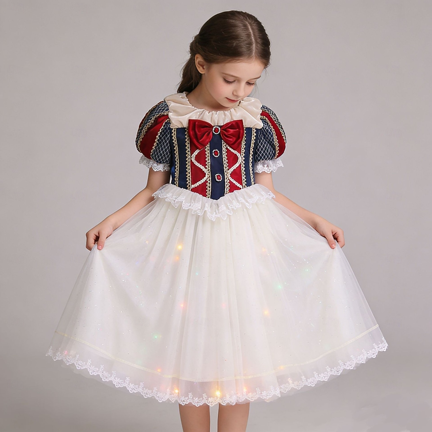 Snow White Princess Dress Cosplay Costume Outfits Movie Cute Tutus Led Light Up for Girls' Kid's Masquerade Daily Holiday Comic Con 2026 - $45.99 –P4