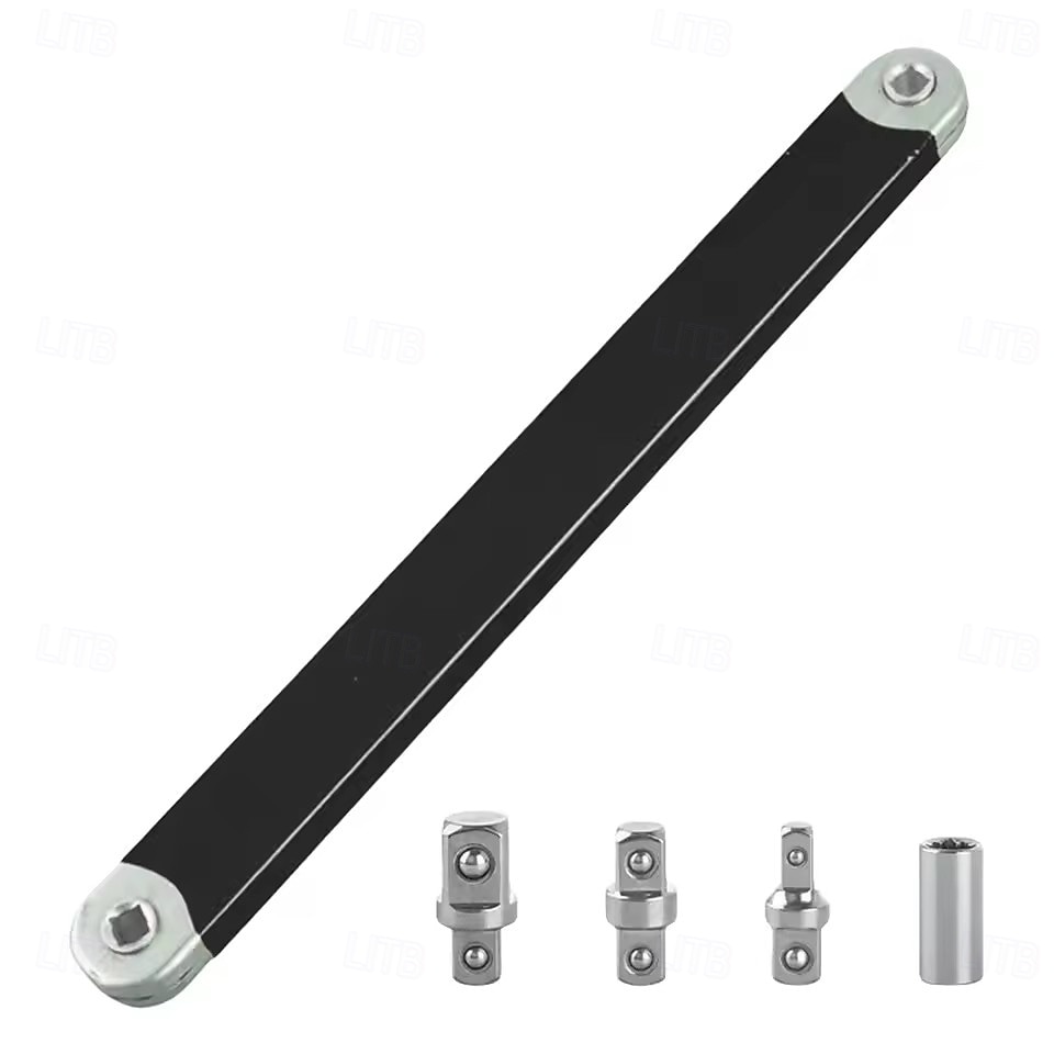 Universele offset verlengsleutel, sleutel voor krappe ruimtes met een 3/8" aansluiting. &1/4" aandrijfadapters voor moeilijk bereikbare plaatsen, professionele doe-het-zelf autogereedschapset, 2026 - $37.99 –P2