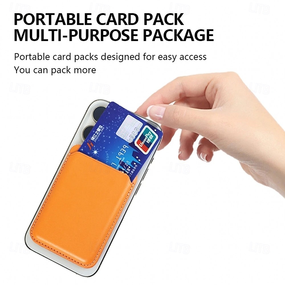 Portefeuille magnétique robuste en cuir avec étui de rangement et support intégré, porte-cartes sécurisé, pochette de rangement pour cartes bancaires et d'identité, accessoires pour porte-cartes en de 2026 ? $23.99 –P17