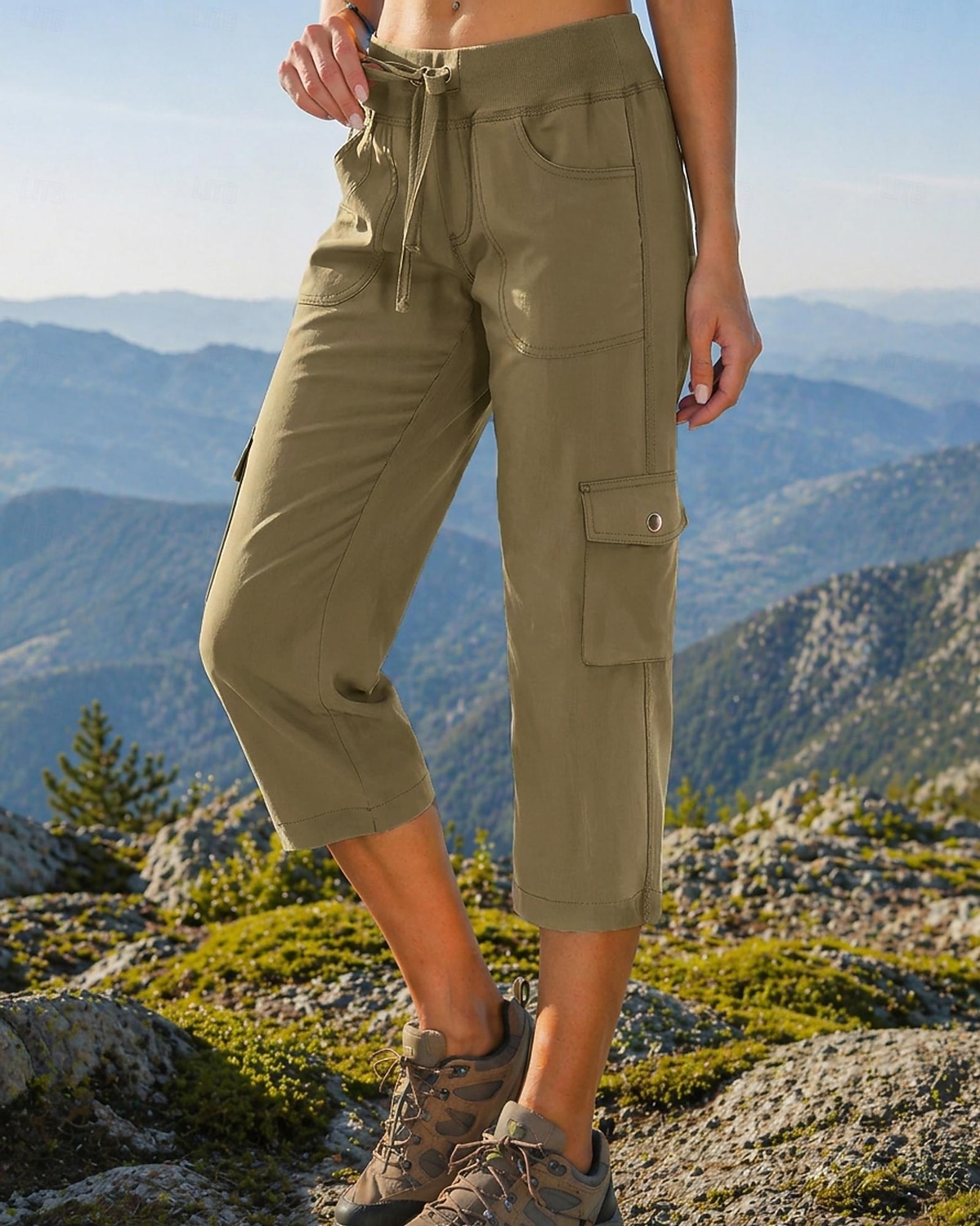 Women's Outdoor Pants Cargo Pants Hiking Pants Trousers Summer Spring Autumn / Fall Outdoor Regular Fit Waterproof Quick Dry Breathable Pants / Trousers Drawstring Drawstring Pocket Elastic Waist 2026 - $26.99 –P9