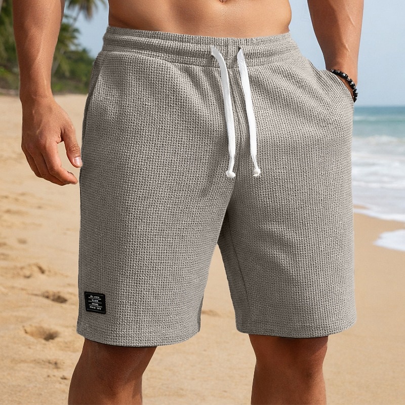 Per uomo Pantaloncini Waffle Shorts Pantaloncini casual Tasca Elastico in vita Testurizzato Semplice Comodità Traspirante Lunghezza al ginocchio Casuale All'aperto Spiaggia Vacanza Moda Blu marino del 2026 a $22.99 –P5