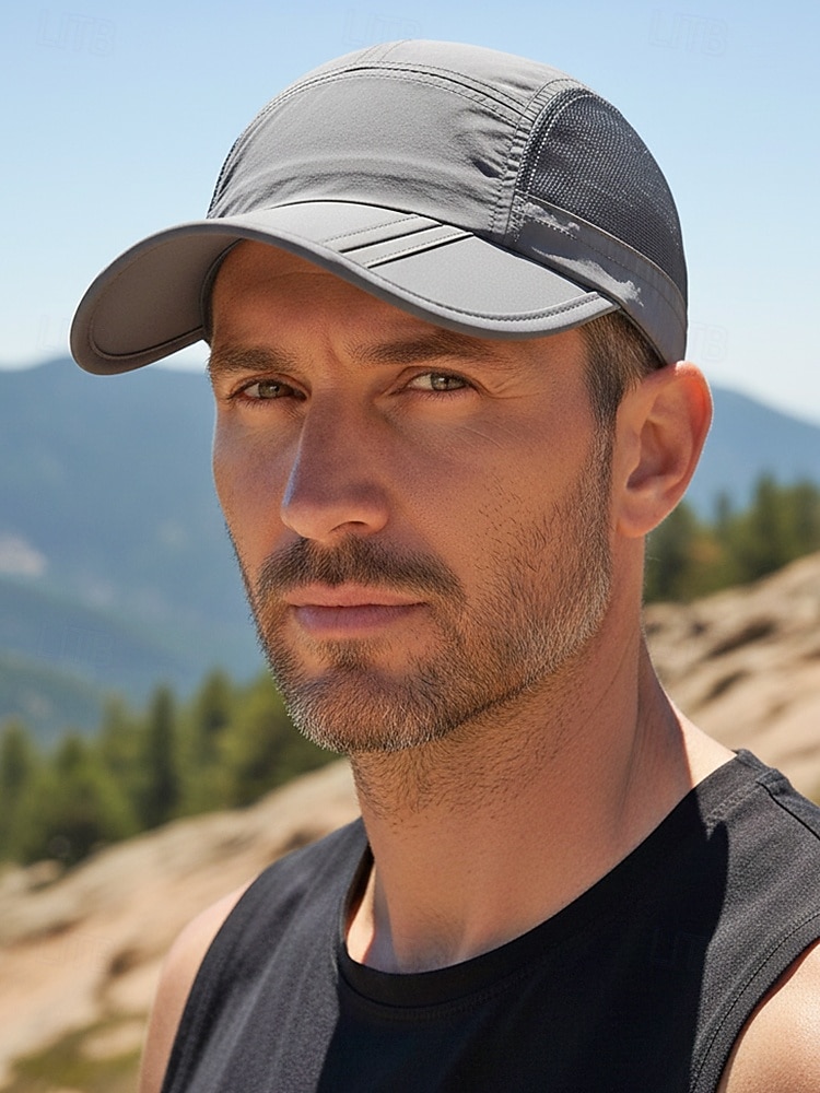 Gorra de béisbol de poliéster transpirable y ligera para hombre, sombrero de sol con panel de malla ajustable multicolor para viajes de vacaciones, actividades al aire libre, senderismo y uso casual 2026 - $11.99 –P1