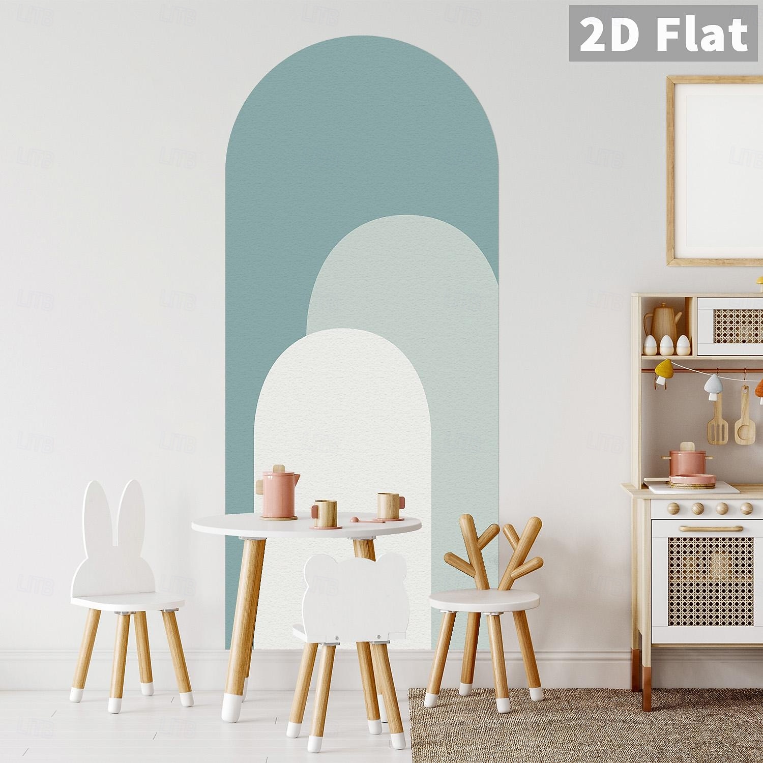 Peelable Wallpaper, Blue-Gray Geometric Pattern, Bohemian Self-Adhesive Wallpaper, Removable, Suitable for Tenant Use, Suitable for Bedroom, Bathroom, Cabinet, Vinyl Wallpaper Roll 2026 - $28.99 –P5