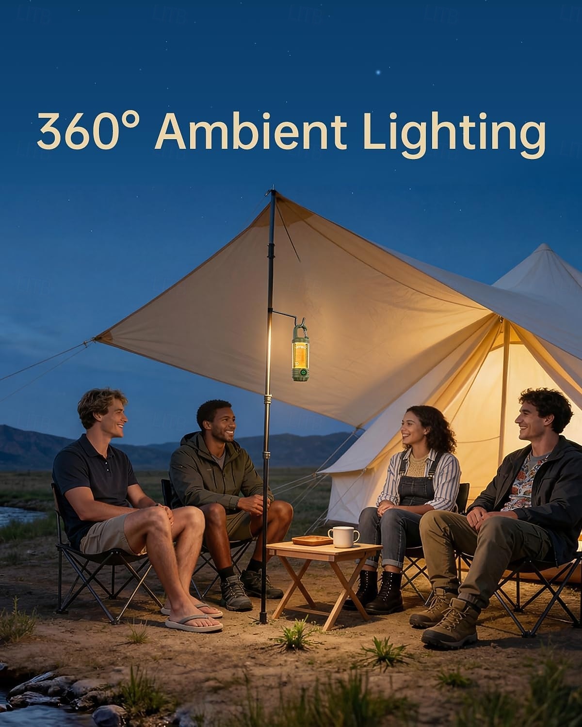 Lanterna de acampamento LED recarregável, lanterna LED 3 em 1 com 1000 lúmens, à prova d'água. &portátil, sos &3 modos de iluminação para emergências, atividades ao ar livre e caminhadas. de 2026 por $17.99 –P2