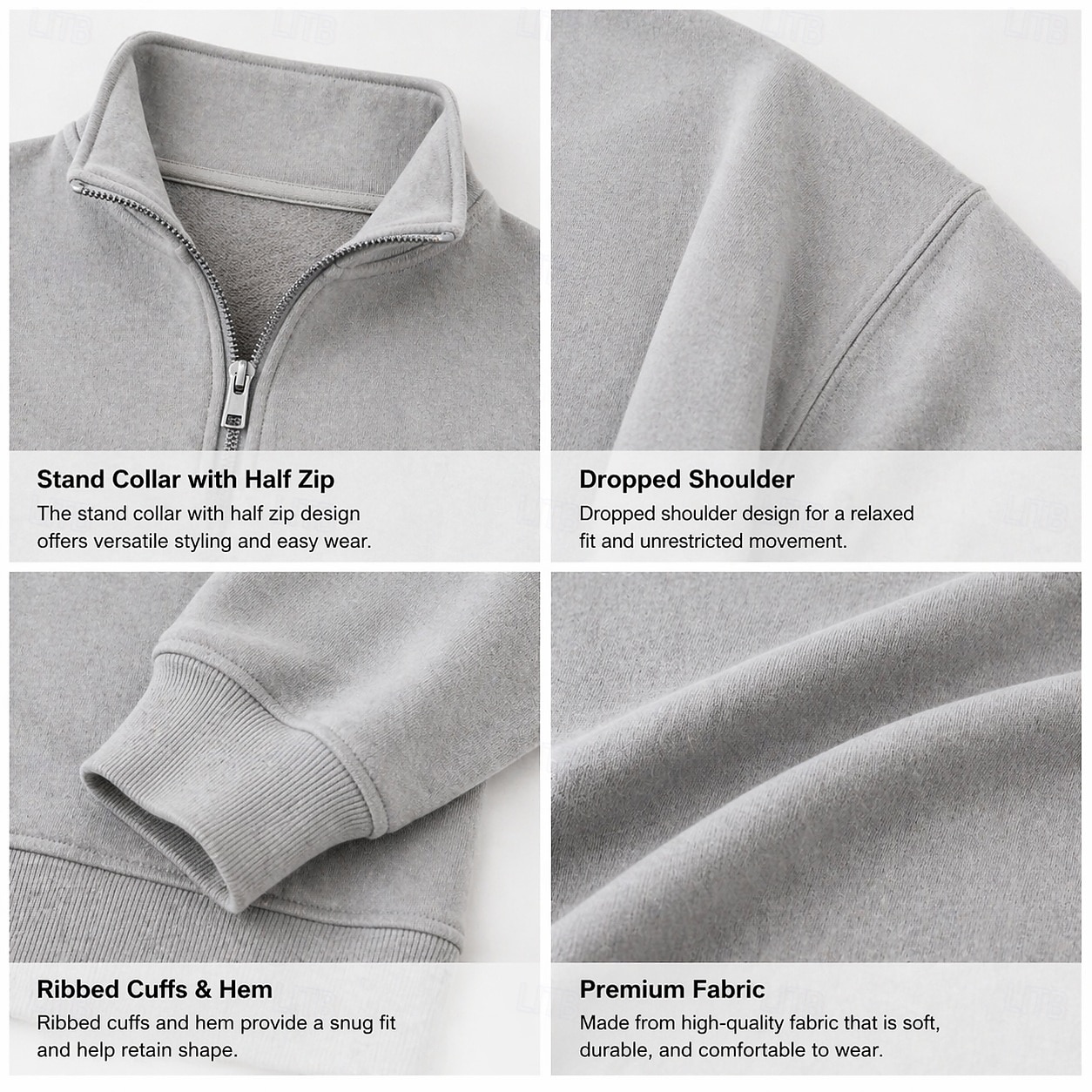 Per uomo Maglia Felpa con cappuccio Maglione Felpa con zip corta Blu Grigio Colletto Mao Mezza zip Semplice Cerniera Casuale Quotidiano Sport & Outdoor Streetwear Cool Abbigliamento Sportivo del 2026 a $37.99 –P3