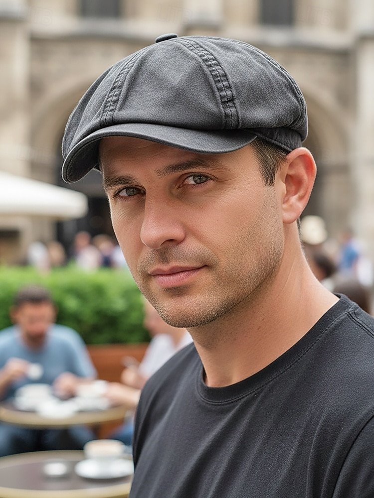 Men's Washed Cotton Newsboy Cap, Multi-Color Adjustable Ivy Flat Beret Hat for Travel, Vacation, Outdoor Activities and Everyday Casual Wear 2026 - $14.99 –P2