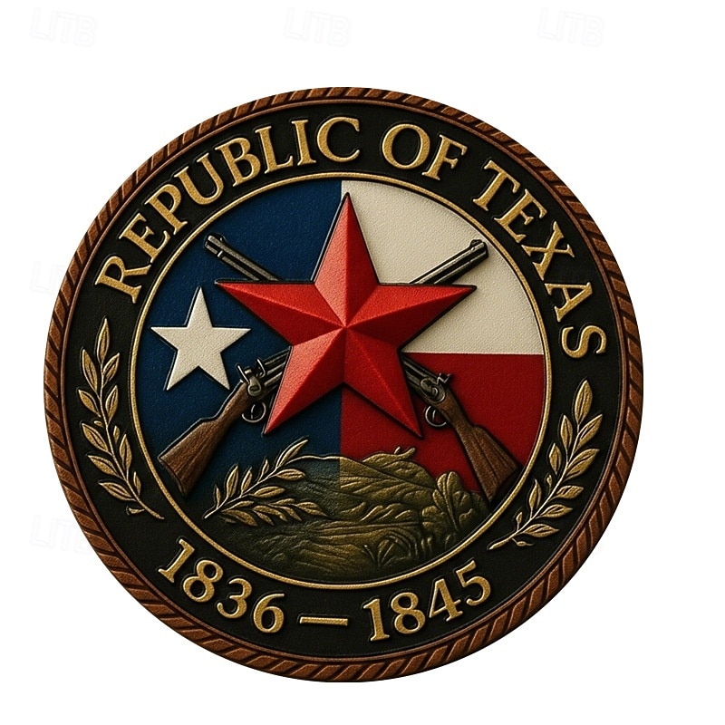 Republiken Texas minnesmynt, Lone Star född 1836-1845, patriotisk medalj med Texas stjärna, flaggor &historisk hyllning, samlargåva för historieentusiaster 2026 - $19.99 –P2