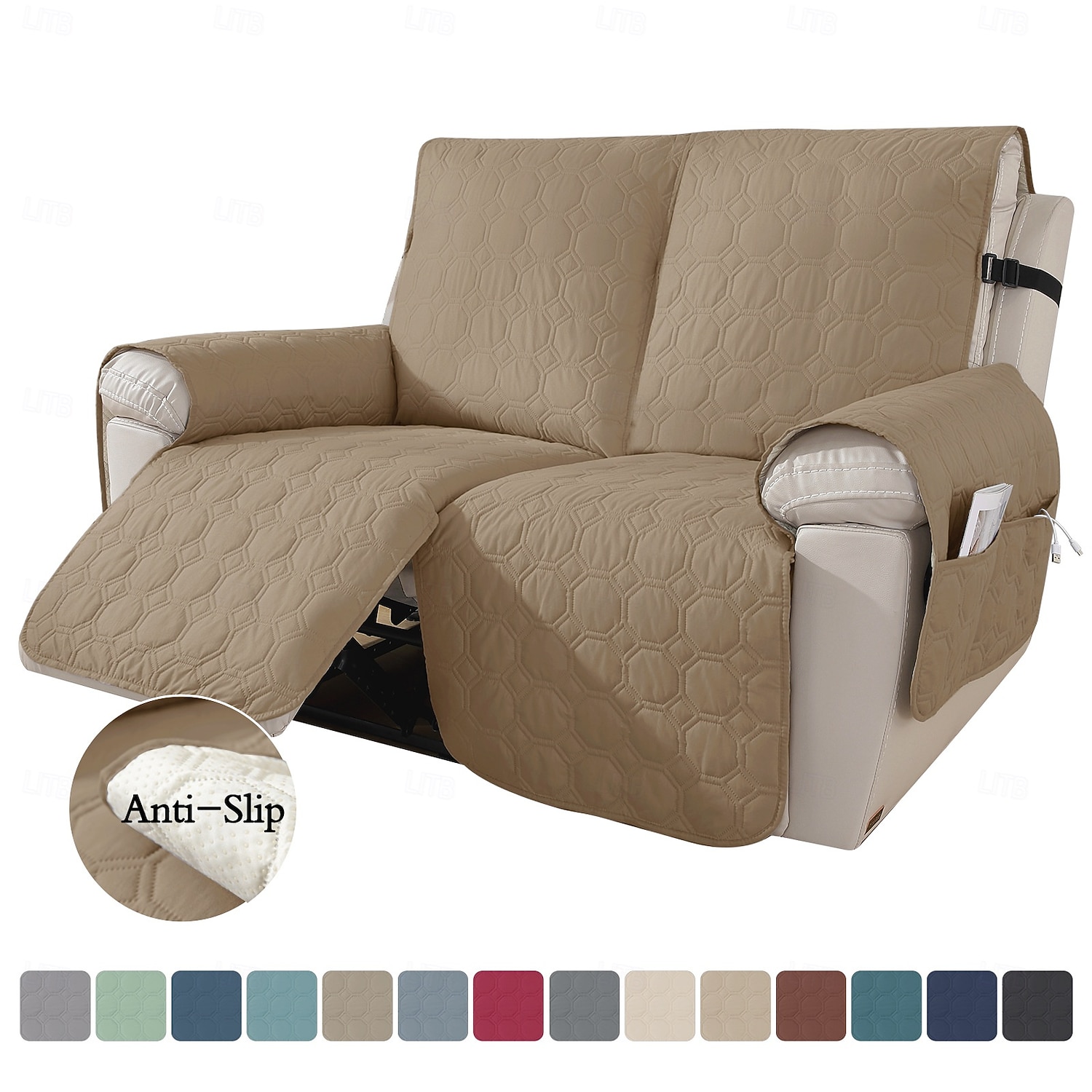 Rekbare jacquard waterdichte bankhoes, antislip, huisdiervriendelijke bankbeschermer, duurzame, vlekbestendige meubelhoes voor honden en katten 2026 - $37.99 –P5