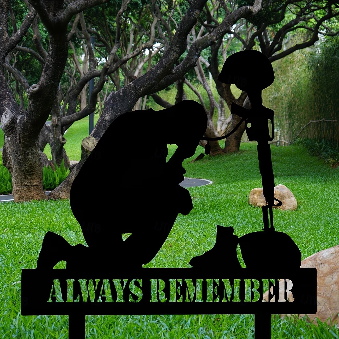 Memorial Day Outdoor Patriotic Metal Soldier Yard Sign, 4th of July Decoration, Fallen Soldier Memorial, Iron Art Garden, Cemetery & Lawn Decor 2026 - $18.99 –P6
