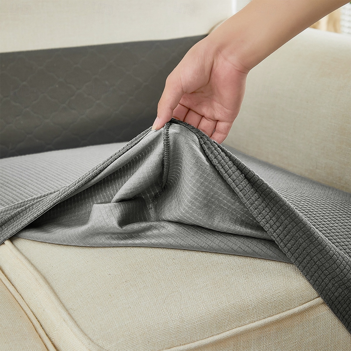 Conjunto de 8 capas elásticas para almofadas de pátio, capas impermeáveis de substituição para sofá externo. &Capas protetoras para sofás, capas para almofadas de móveis de jardim, protetores de de 2026 por $73.99 –P4