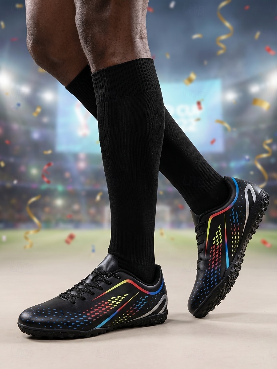 Scarpe da ginnastica sportive nere da uomo con dettagli a strisce arcobaleno, traspiranti, leggere, da corsa, calzature sportive alla moda per uomo, perfette per allenamento, camminate, palestra e abbigliamento casual. del 2026 a $34.99 –P1