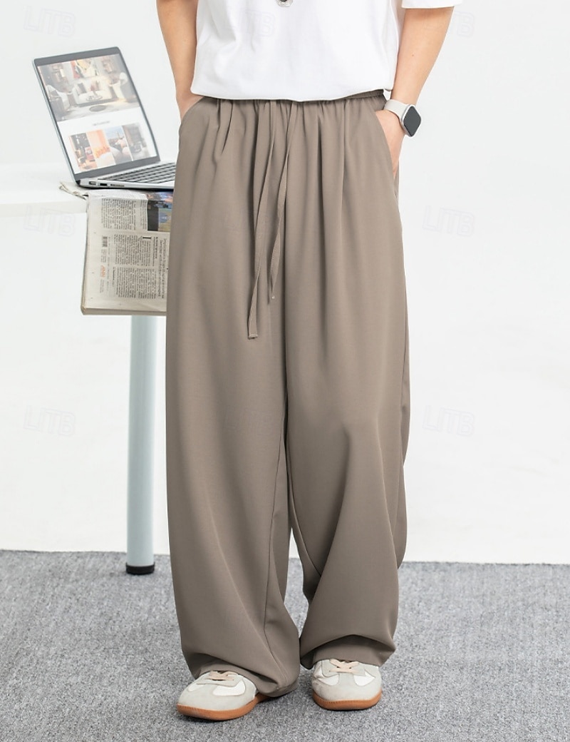 Per uomo Pantaloni Pantaloni casual Pantaloni Larghi Borse refrigeranti Coulisse Tasca Elastico in vita Semplice Comodità Morbido Casuale Quotidiano All'aperto Vacanza Moda Vestibilità comoda Nero del 2026 a $26.99 –P7
