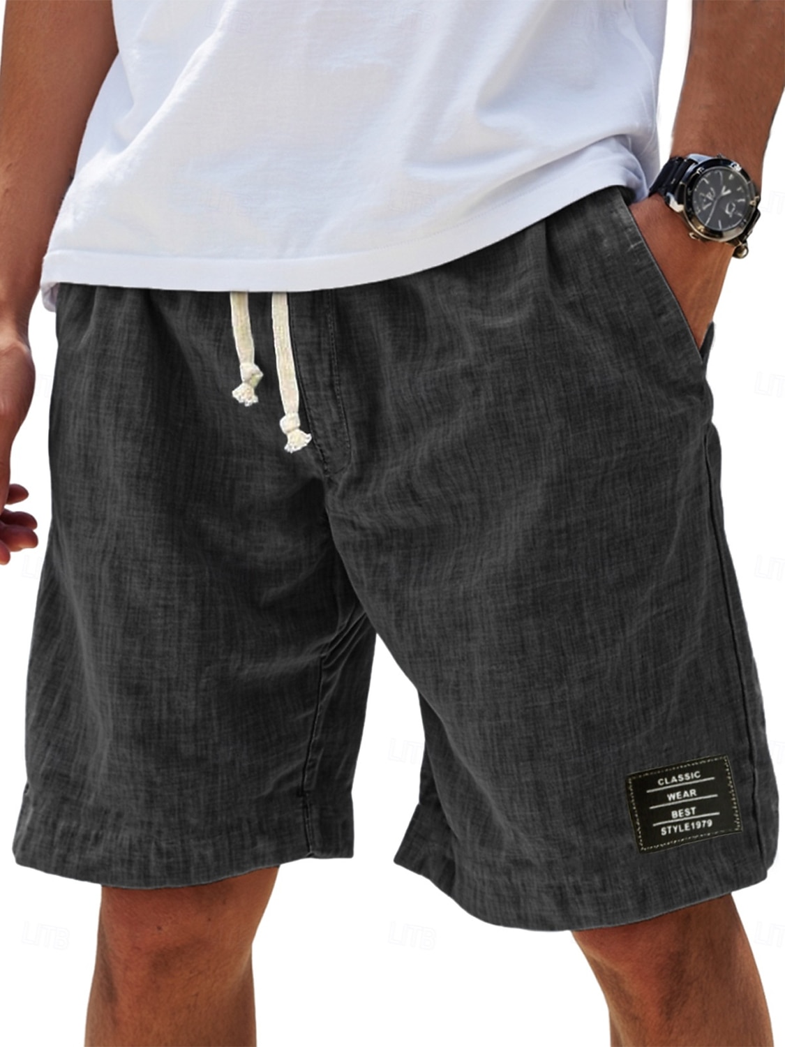 Bărbați Pantaloni Scurți Pantaloni scurți de vară Pantaloni scurți de plajă Pantaloni scurți casual Cordon Talie elastică Simplu Culoare solidă Confort Ușor Lungimea genunchiului Zilnic În aer liber 2026 - $22.99 –P4