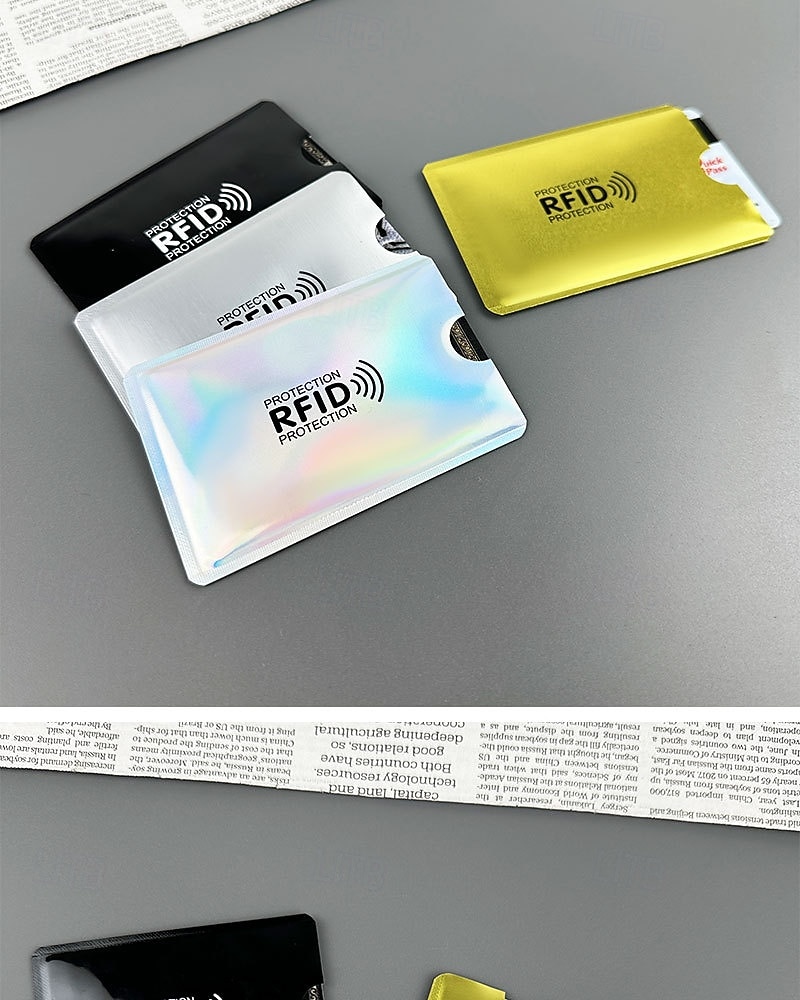 100 Pack RFID Blocking Sleeves Set, Credit Card Protectors or Passport Sleeves, Identity Theft Protection for Travel, Colorful Slim Card Holder for Wallets, Anti-Theft Shield 2026 - $13.99 –P10
