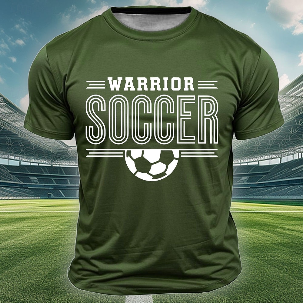 2026 International Soccer Cup Global Football Tournament Men's Warrior Soccer Text Graphic Half Ball Sporty Athletic Fan T-Shirt Short Sleeve Crew Neck Regular Fit Match Day Training Designer Clothing 2026 - $19.99 –P3