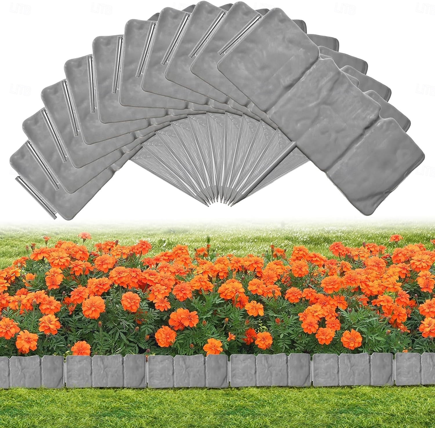 20 Pcs Faux Stone Garden Edging Border Imitation Fence DIY Garden Edging Border No Dig,16 ft Lawn Edging for Landscaping,Plastic Fencing Lawn Border,Imitation Stone Fence for DIY Outdoor Patio 2026 - $25.99 –P7