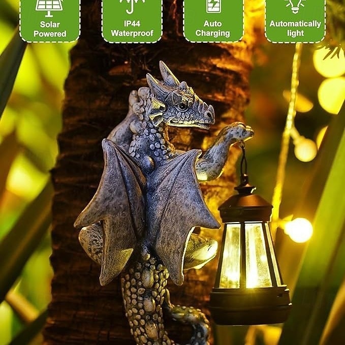 Trädgårdsdekorationer för draketräd, trädgårdsstatyer, gräsmattedekorationer för utomhusbalkong, trädgårdskonst utomhus, trädgårdsgåvor för kvinnor, mamma, mormor 2026 - $41.99 –P3