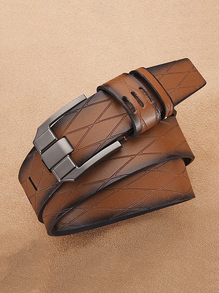 Vintage-Businessgürtel für Herren aus Lederimitat, verstellbare Länge, verschiedene Farben, klassischer Retro-Stil, perfekt für den Arbeitsweg, Urlaub und Freizeit. 2026 - $11.99 –P5