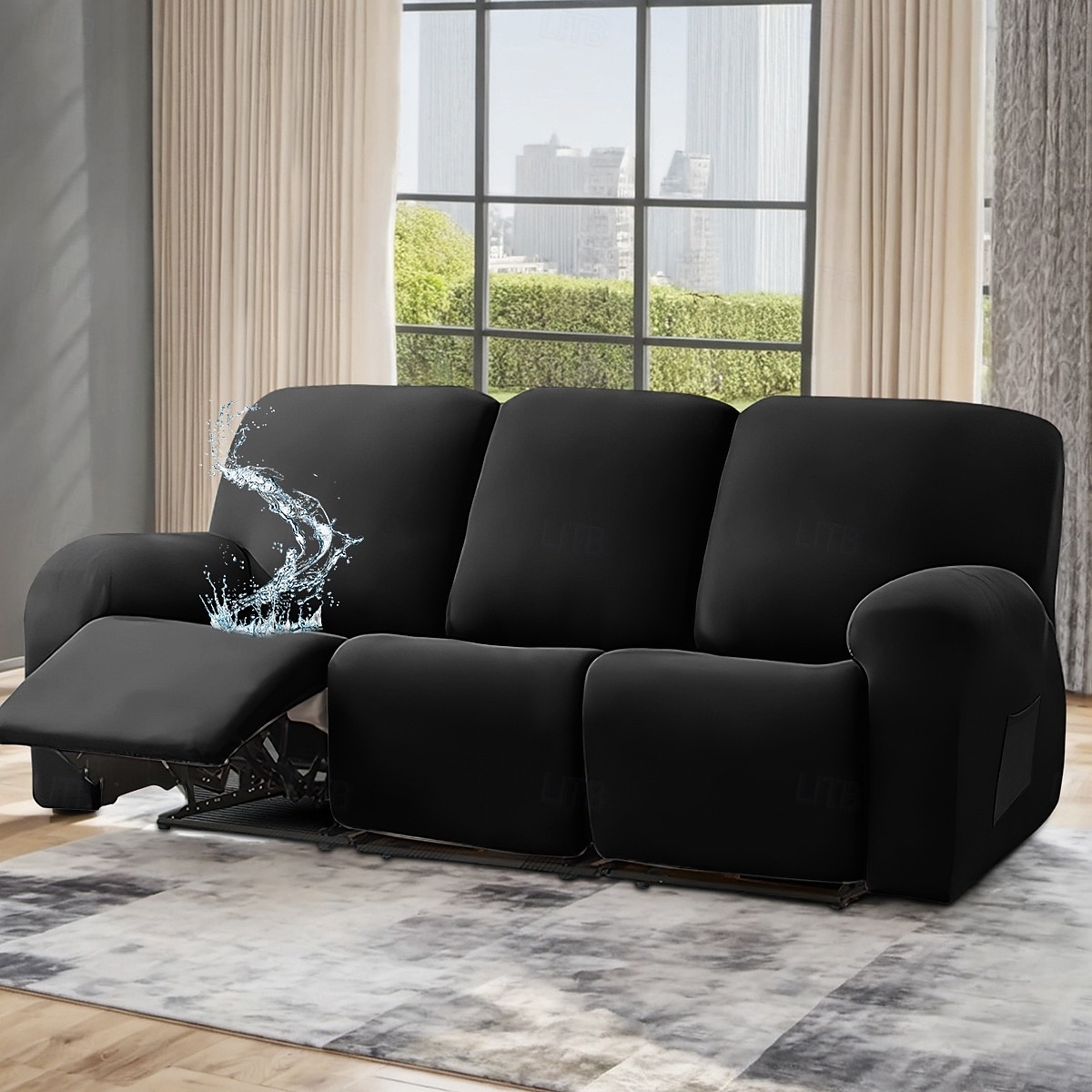 Voděodolný potah na pohovku, strečový potah na polohovací pohovku z mléčného hedvábí, plné krytí, protiskluzový elastický potah, univerzální potah na masážní křeslo 2026 - $30.99 –P7