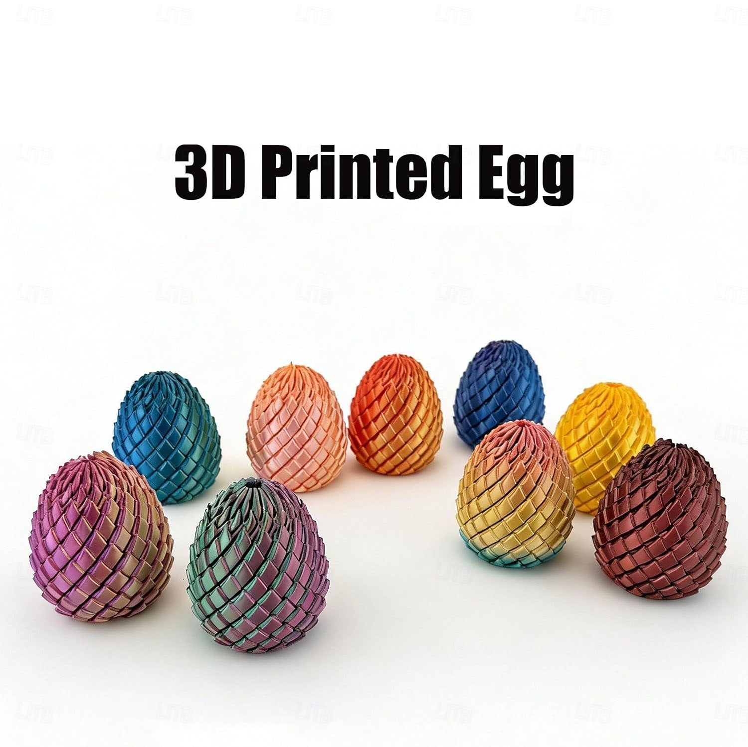 بيضة تململ مطبوعة بتقنية ثلاثية الأبعاد، لعبة انزلاقية لتخفيف التوتر، بيضة تململ ملتوية لعيد الفصح للبالغين، ألعاب تململ صغيرة منزلقة لحشو سلال عيد الفصح، أحجية دوارة لتخفيف التوتر 2026 - $9.99 –P2