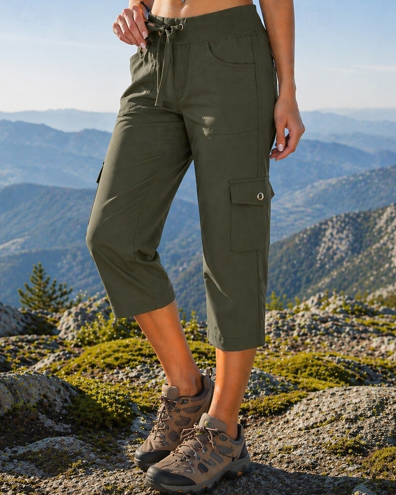 Women's Outdoor Pants Cargo Pants Hiking Pants Trousers Summer Spring Autumn / Fall Outdoor Regular Fit Waterproof Quick Dry Breathable Pants / Trousers Drawstring Drawstring Pocket Elastic Waist 2026 - $26.99 –P4