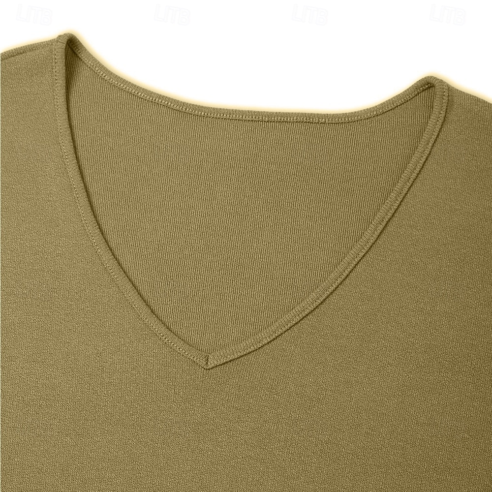 Hombre Camiseta de punto Camiseta superior Camiseta de mezcla de algodón Manga Corta Escote en Pico Verano Color sólido Moda Design Básico De Punto Casual Vacaciones Calle Azul Claro Camiseta 2026 - $18.99 –P9