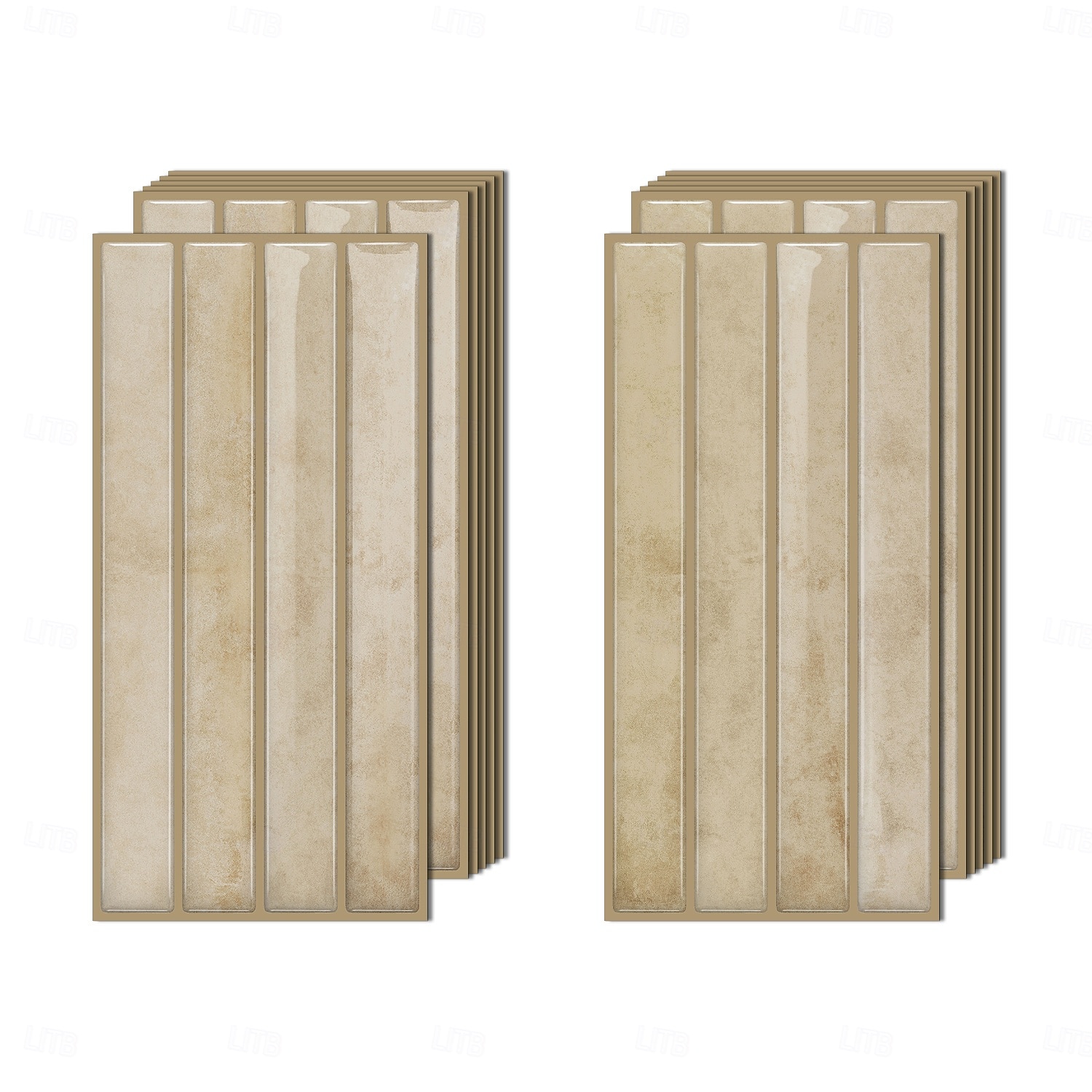 20pcs 3d Self-Adhesive Wall Imitation Tile Sticker, Light Beige Decorative Pattern Removable Wall Sticker, Used For Kitchen Back Fender, Bedroom Living Room Decoration Home Wall Renovation Decorative 2026 - $45.99 –P19