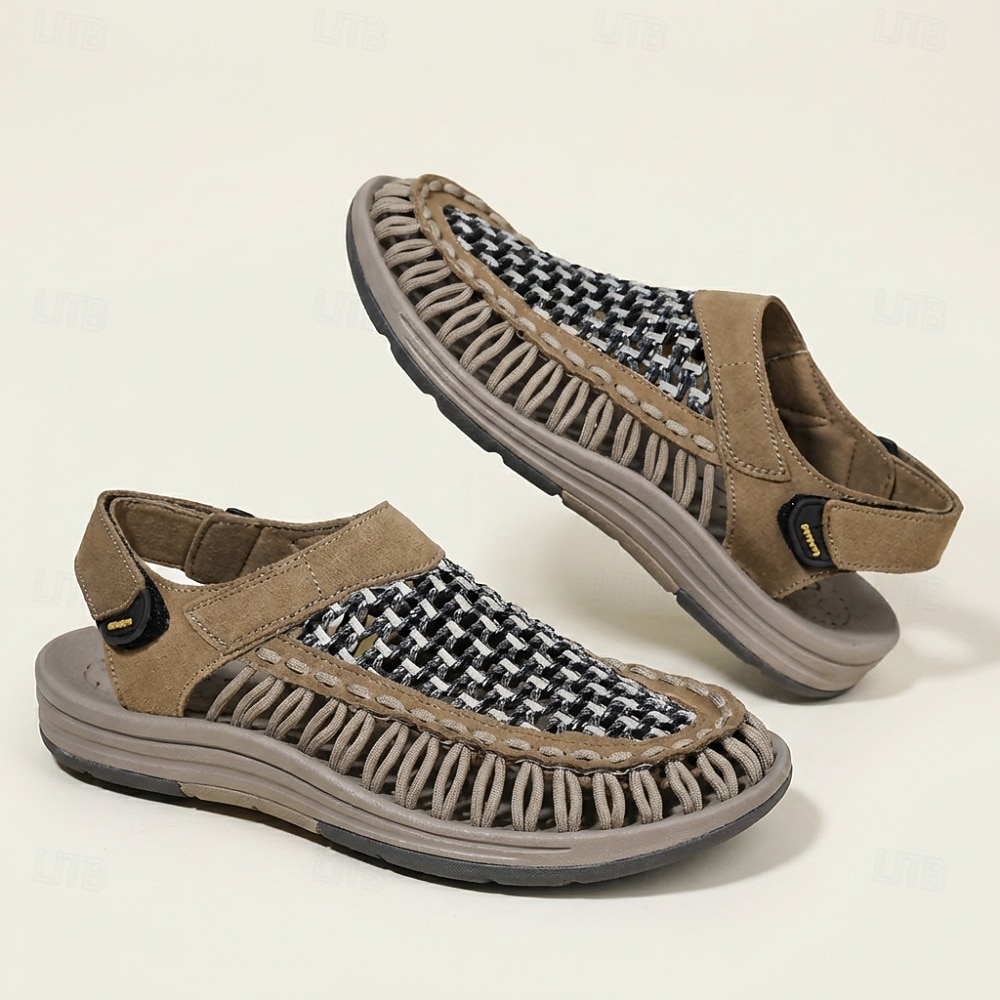 mocassini casual da uomo beige intrecciati, traspiranti, leggeri e comodi, ideali per camminare, perfetti per l'estate, per tutti i giorni, i viaggi, la guida e il tempo libero del fine settimana. del 2026 a $42.99 –P4