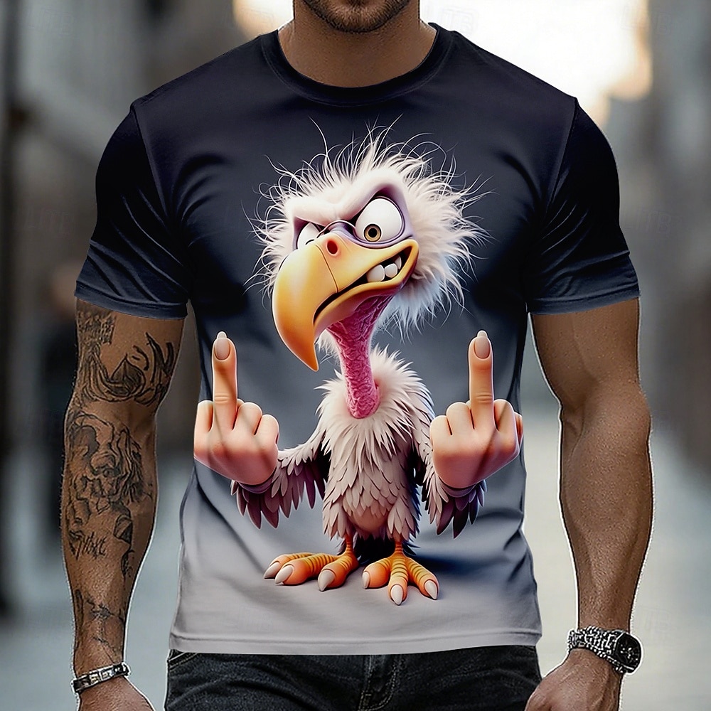 Homens Animal Engraçado Camiseta Manga Curta Camiseta Impressão 3D Gola Redonda Camisa Exagerado Designer Festa Feriado Azul Preto Vermelho Verão Primavera Roupa S M L XL XXL XXXL de 2026 por $18.99 –P1