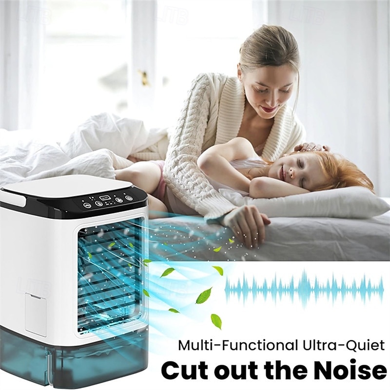 Ventilatore condizionatore portatile, raffrescatore evaporativo personale da 1400 ml con 10 ore di autonomia, ventilatore da tavolo con umidificatore a nebulizzazione, mini condizionatore a 3 velocità del 2026 a $62.99 –P5